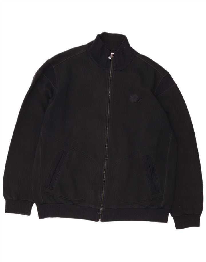 LOTTO Jaqueta masculina de agasalho 2XL algodão preto