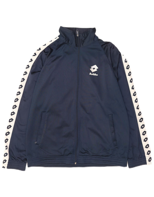 Lotto masculino gráfico agasalho jaqueta XL azul marinho colorblock