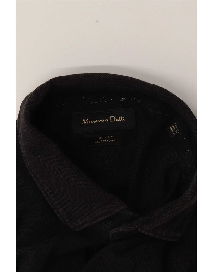 Camisa masculina Slim Fit Massimo Dutti XL preta
