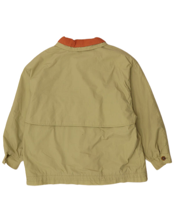 Jaqueta utilitária feminina vintage UK 18 XL Khaki Colourblock Poliéster