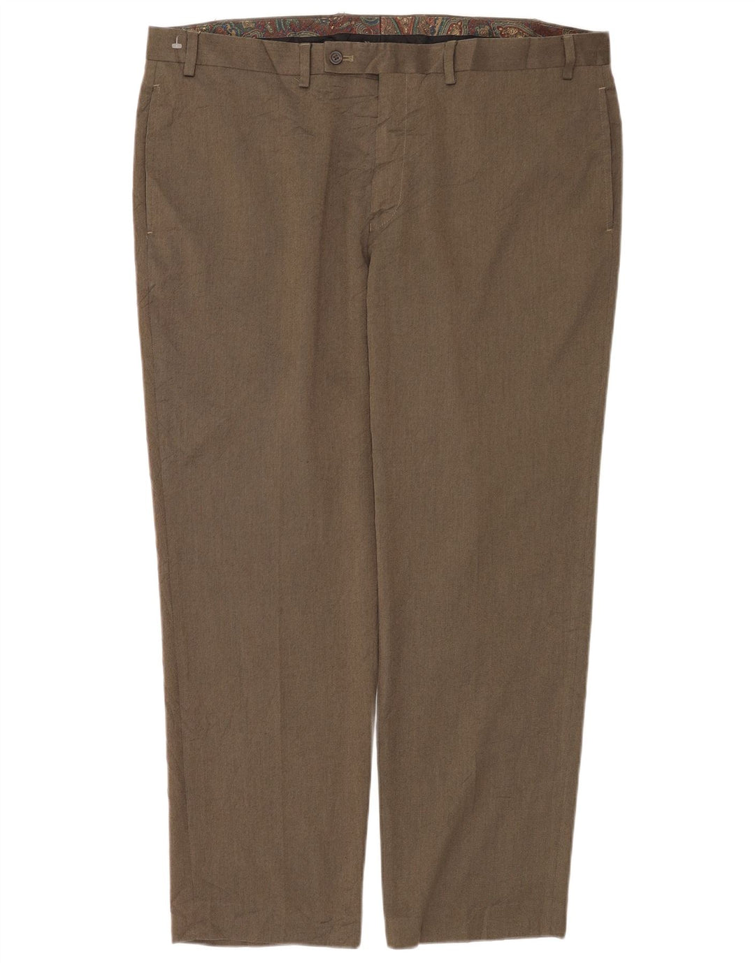 Calça masculina Ralph Lauren de terno reto W40 L30 cinza poliéster