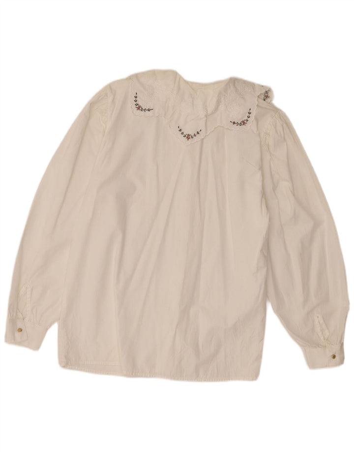 Blusa feminina Benetton IT 44 médio off white algodão