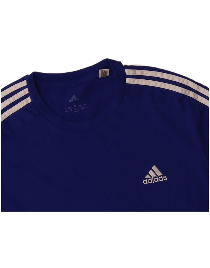 Camiseta masculina Adidas grande azul