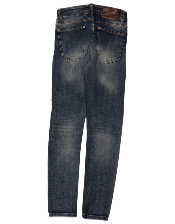 Zara Mens Skinny Jeans EU 38 Pequeno W30 L29 Azul Algodão