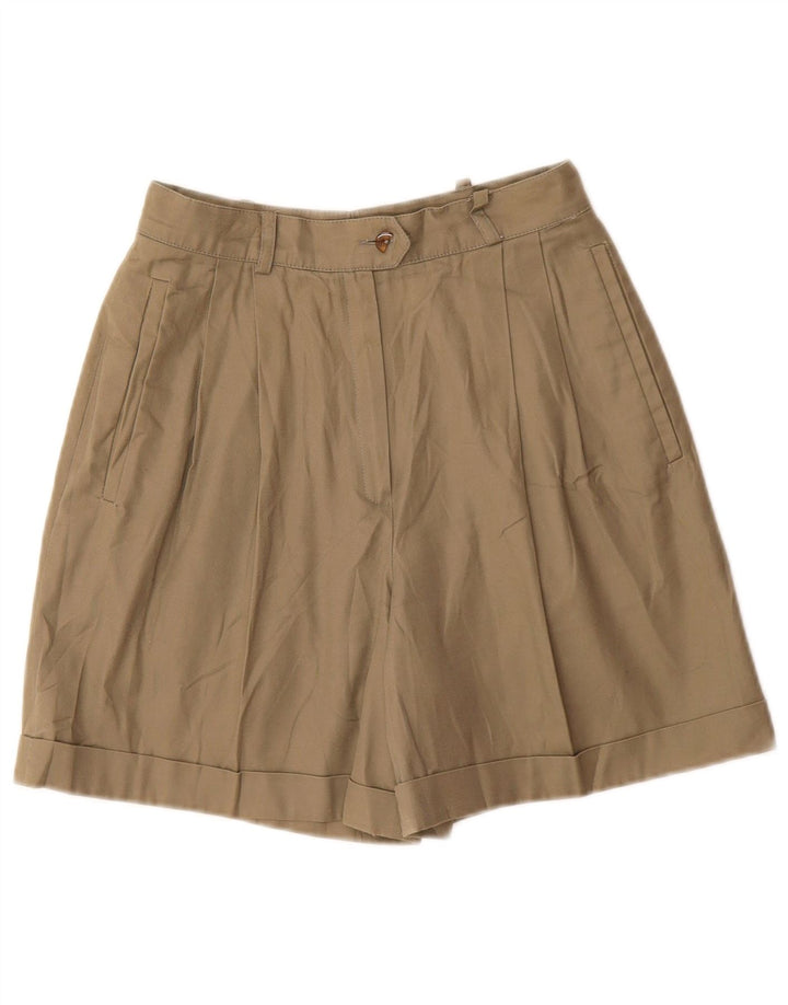 Shorts Chino Feminino VINTAGE Pegged IT 40 Pequeno W24 Algodão Bege