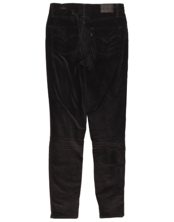Calça feminina casual skinny de cintura alta Levi's W28 L30 algodão preto