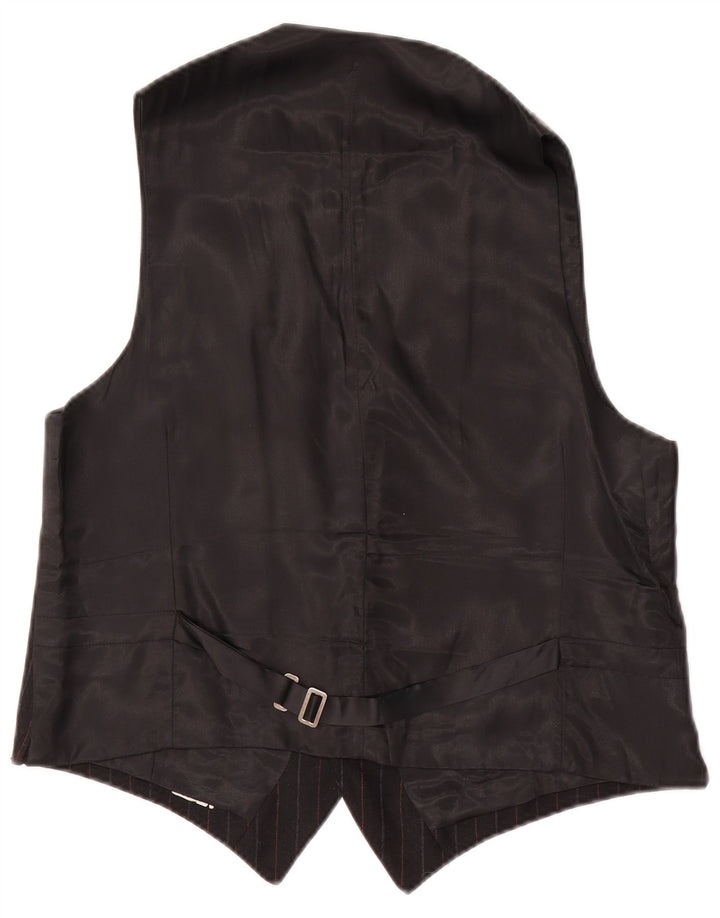 Colete masculino vintage pequeno listrado preto