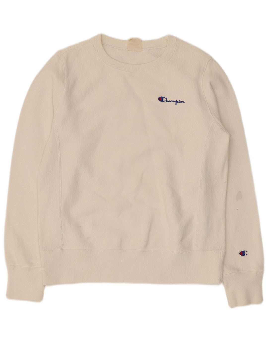 Jumper de moletom feminino Champion UK 16 grande algodão branco