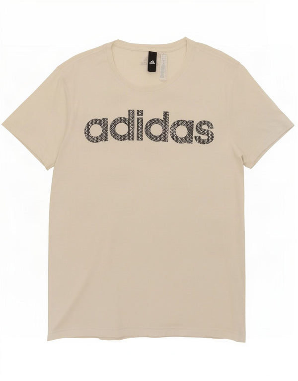 Adidas Mens Graphic T-Shirt Top Grande Algodão Branco