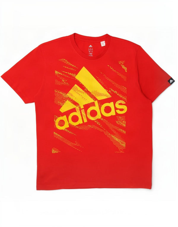 Camiseta Adidas Masculina Climalite Graphic Top XL Algodão Vermelho