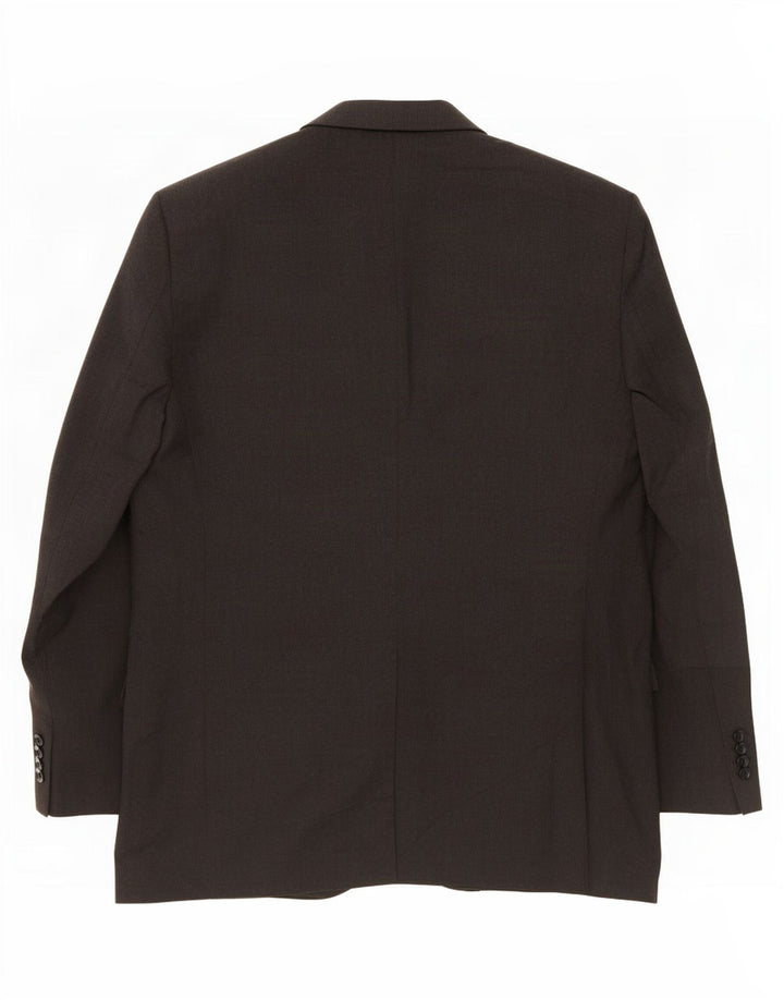Jaqueta blazer masculina de 3 botões Marks & Spencer Reino Unido 44 XL cinza poliéster