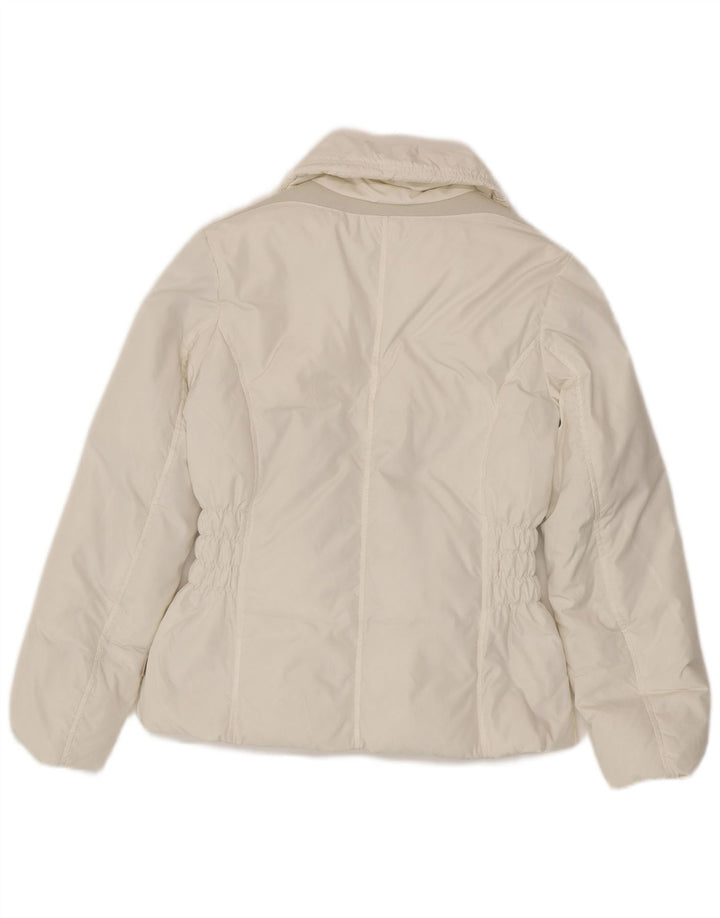 Jaqueta acolchoada de grandes dimensões Geox Womens Respira UK 6 XS poliéster branco
