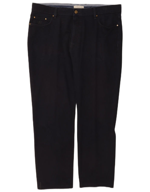 Calça Bugatti masculina reta casual W36 L28 algodão azul marinho