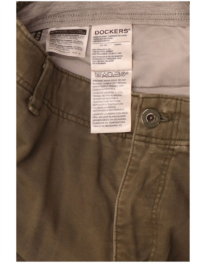 DOCKERS Calça Chino Masculina Slim W34 L32 Algodão Cáqui
