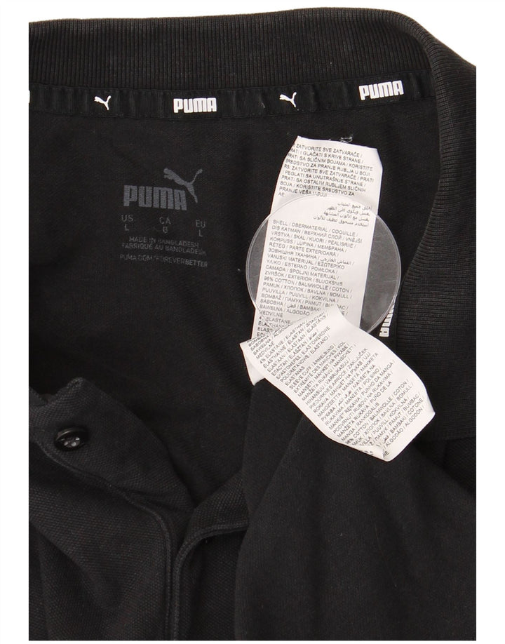 Camisa polo masculina PUMA grande algodão preto