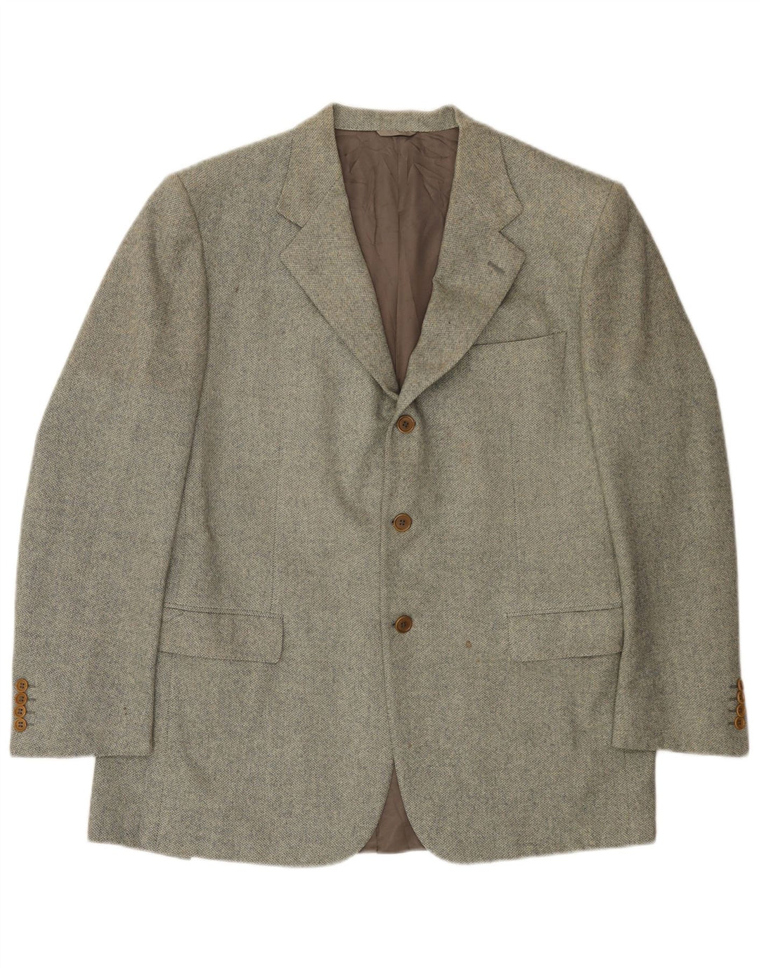 Jaqueta Blazer Masculina Etro com 3 Botões IT 54 2XL Lã Espinha de Peixe Verde