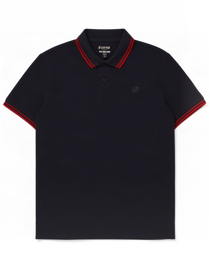 Camisa polo masculina Lotto médio algodão azul marinho