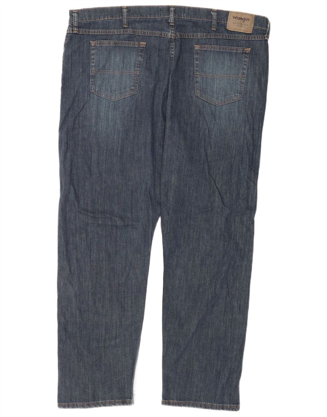 Wrangler Mens Straight Jeans W46 L32 Azul Algodão