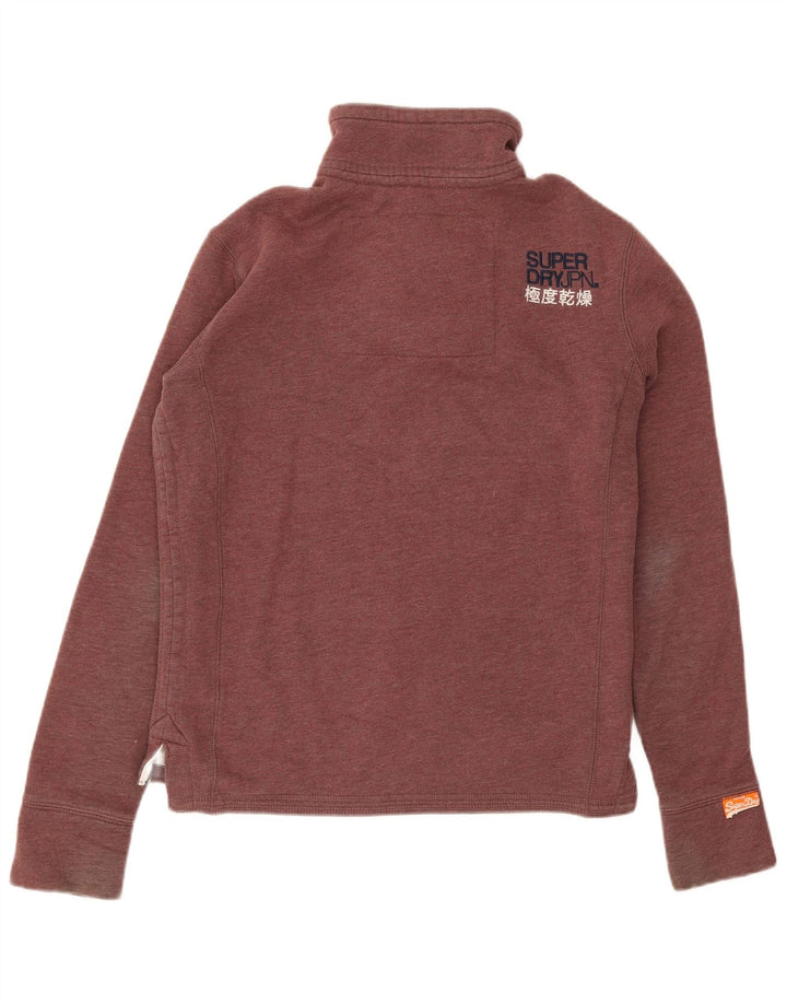 Suéter masculino Superdry com gola redonda e algodão pequeno Borgonha
