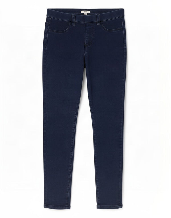 M&Co Womens Mauritius Skinny Jeans UK 12 Médio W30 L26 Azul Algodão