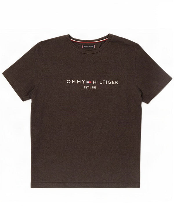Tommy Hilfiger Camiseta feminina gráfica Top UK 18 XL Algodão cinza