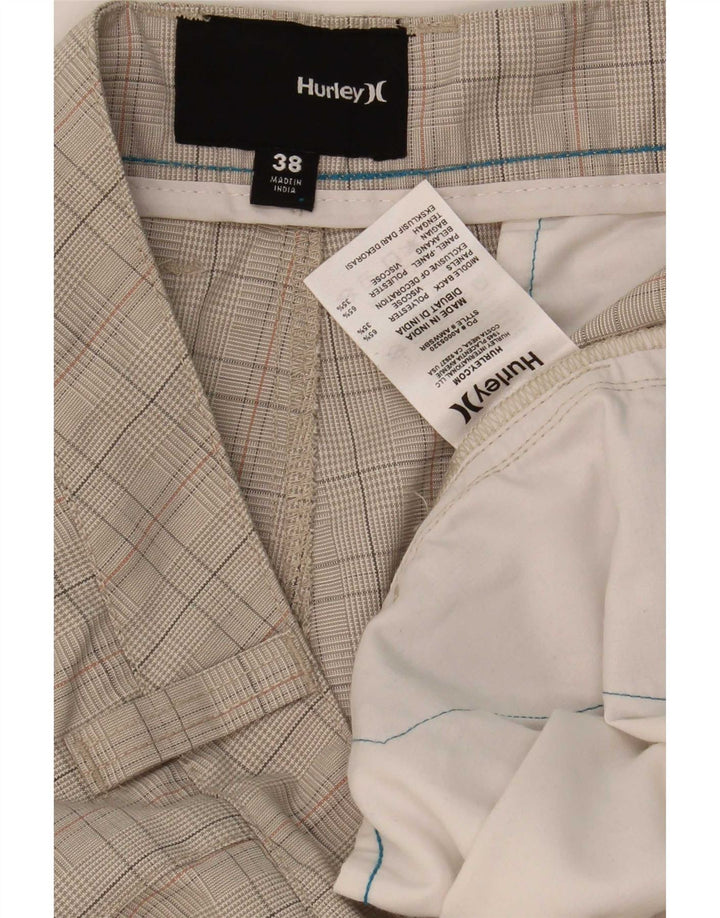 Shorts cargo masculino Hurley W38 XL cinza xadrez poliéster