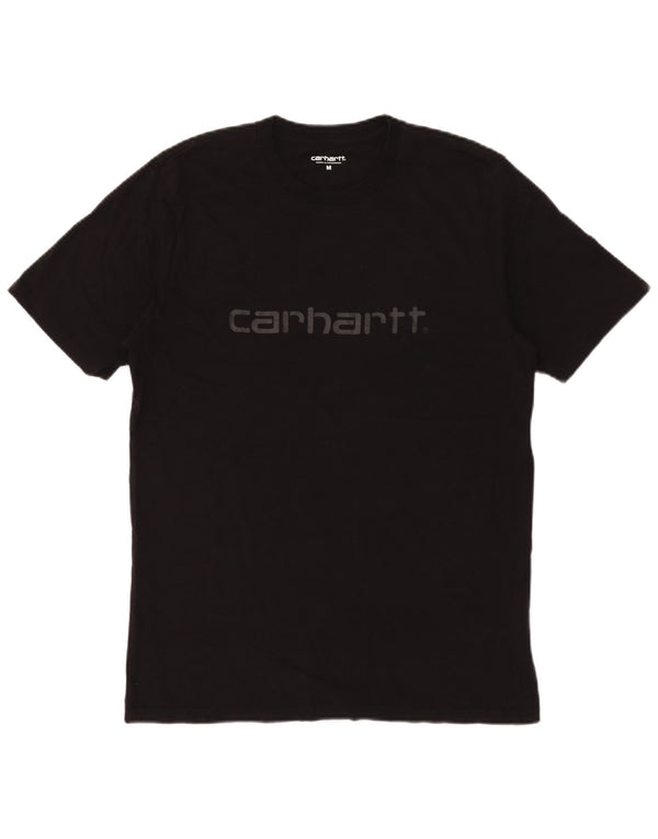 Camiseta gráfica masculina Carhartt Top médio algodão preto