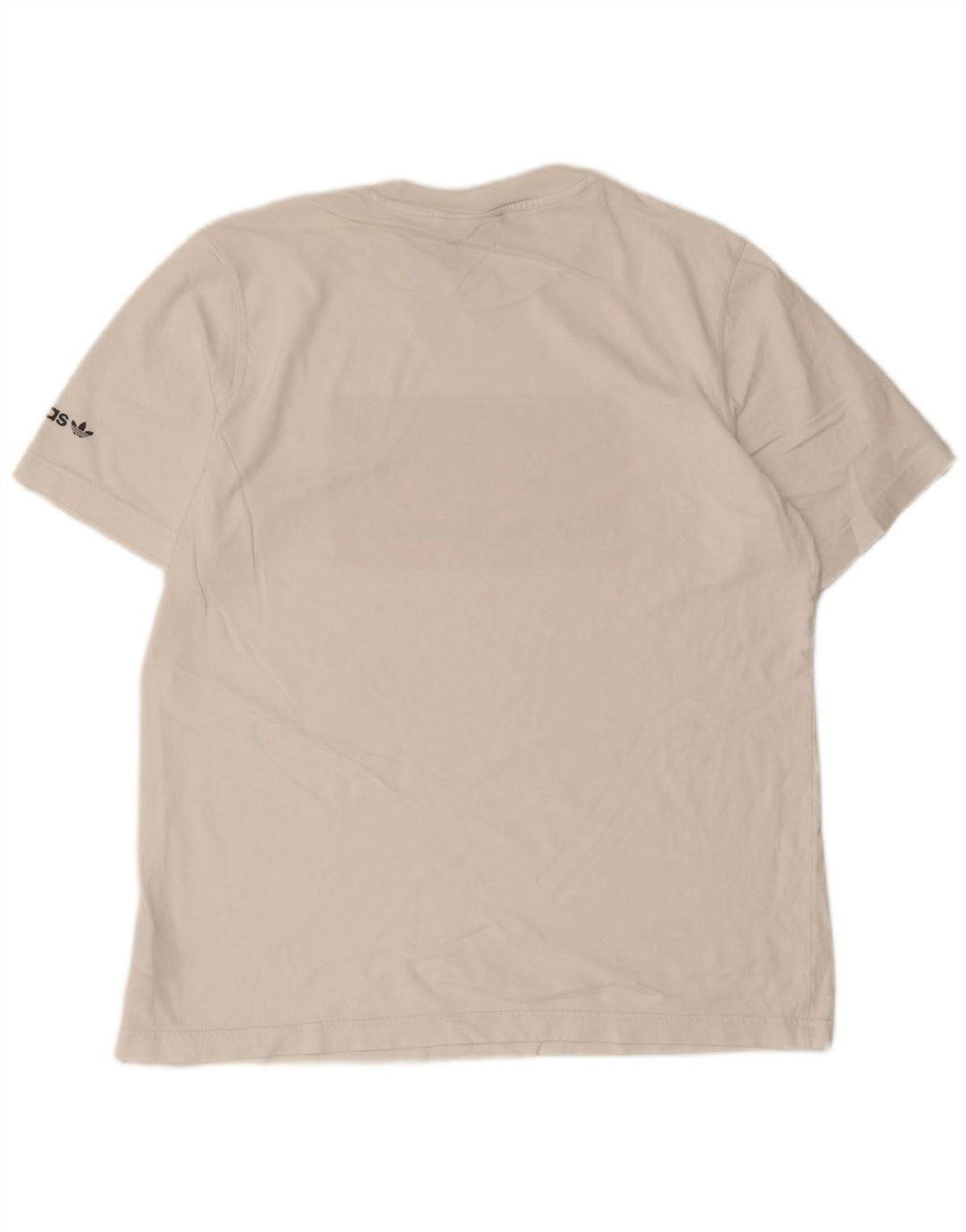 Adidas Mens Graphic T-Shirt Top Médio Algodão Branco