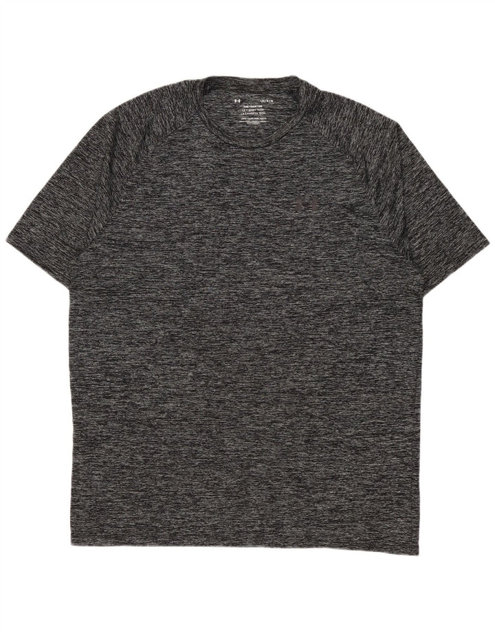 Camiseta masculina UNDER ARMOUR grande cinza manchada