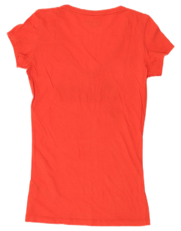 Camiseta feminina Guess com estampa gráfica UK 6 XS algodão vermelho
