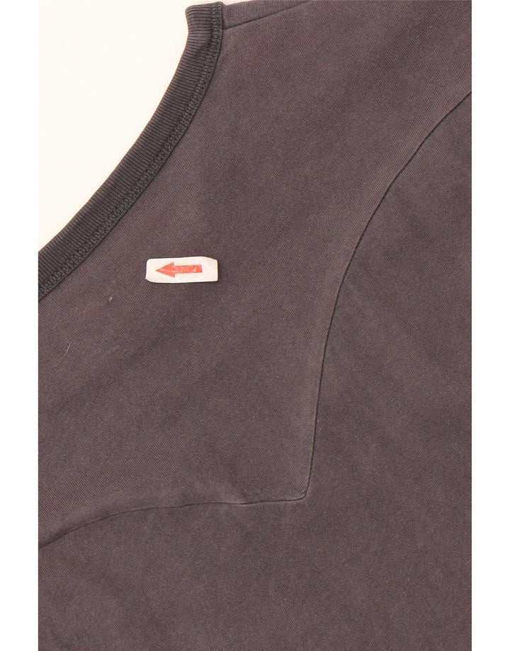 Top gráfico masculino Levi's manga comprida pequeno algodão cinza