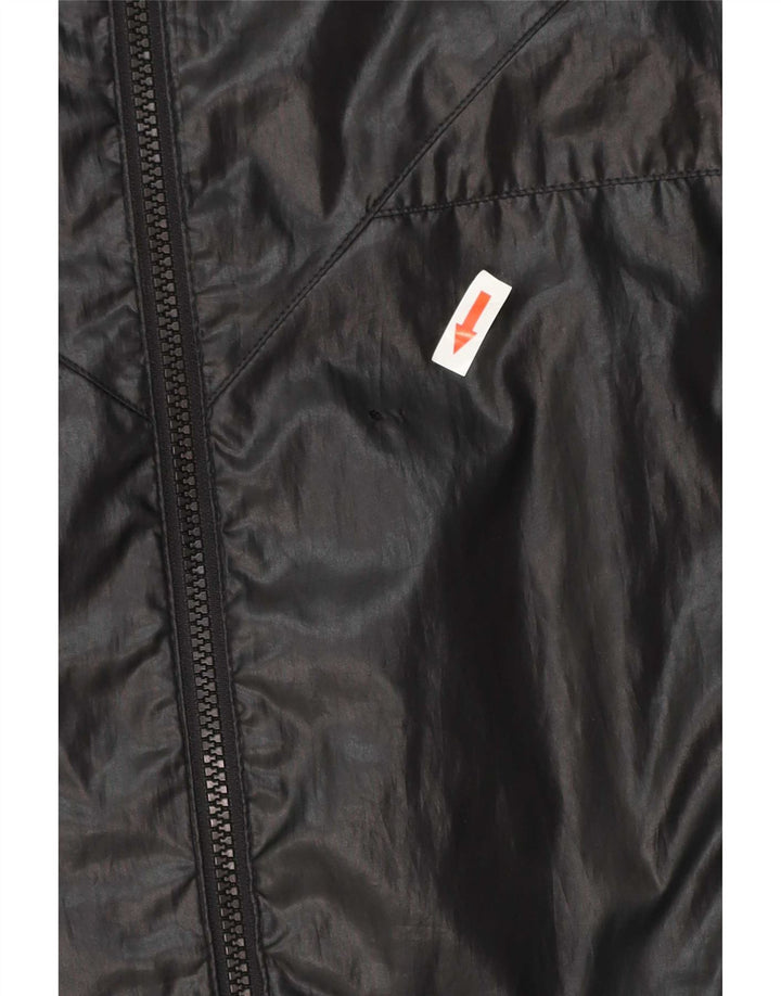 Adidas Mens Hooded Rain Jacket UK 38 Médio Preto Poliéster