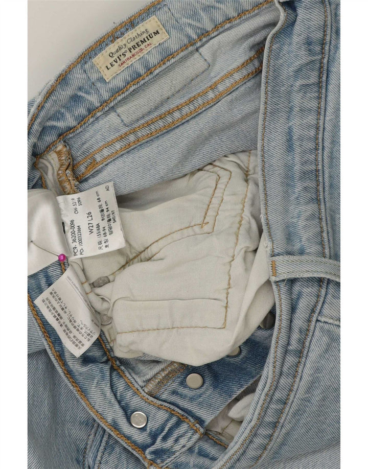 Jeans retos femininos Levi's W27 L26 algodão azul