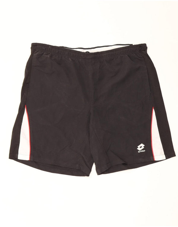 Lotto Mens Sport Shorts 2XL Poliéster Colorblock Preto