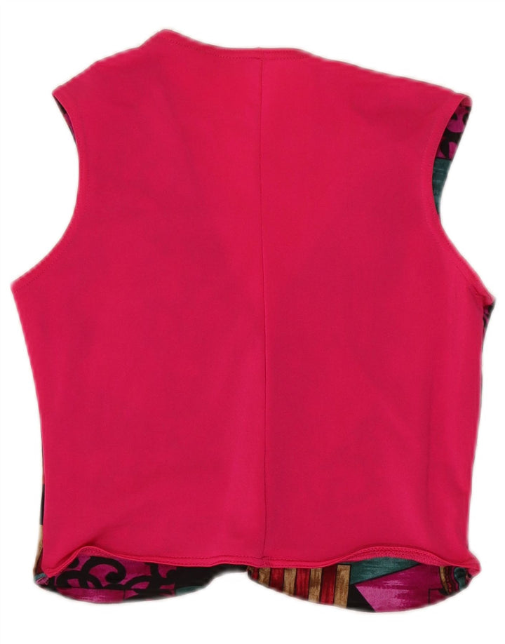 Colete feminino vintage UK 10 pequenos retalhos multicoloridos