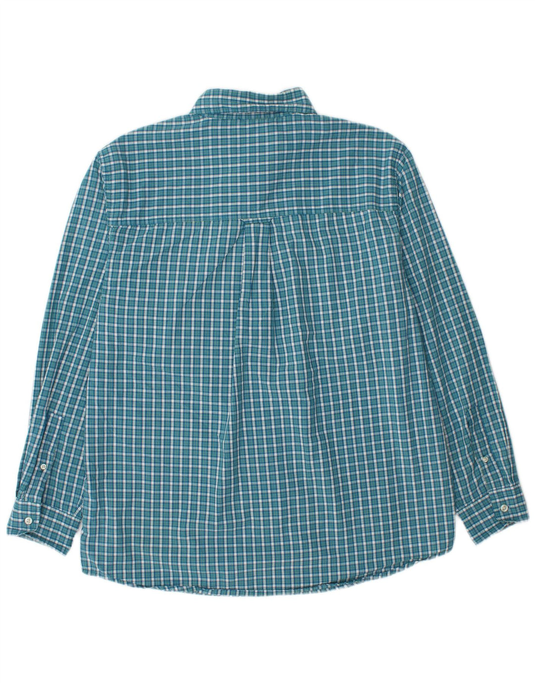 Camisa masculina CHAPS grande algodão xadrez azul