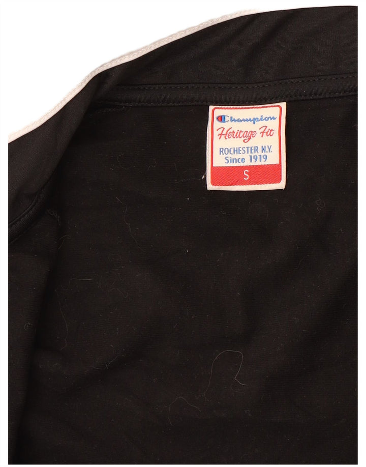Jaqueta feminina Champion Heritage Fit Tracksuit UK 10 pequena preta