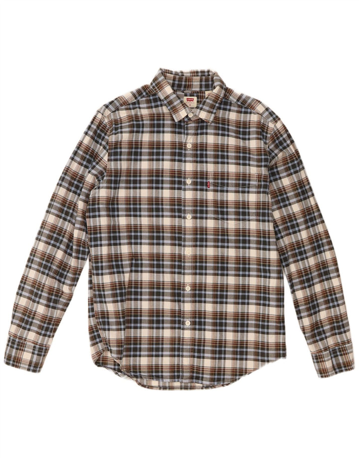 Camisa masculina Levi's Standard Fit média de algodão xadrez multicolorido
