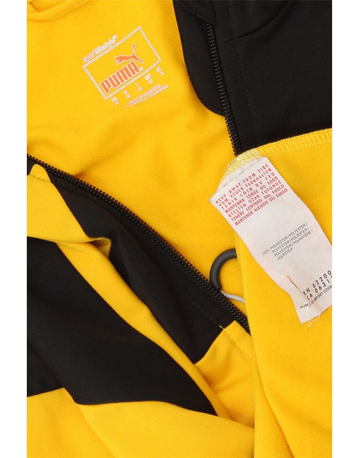 Puma Mens Tracksuit Top Jacket Médio Amarelo Colorblock Poliéster