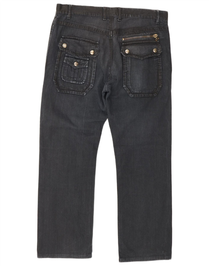 Jeans retos masculinos Just Cavalli IT 48 médio W34 L28 azul marinho