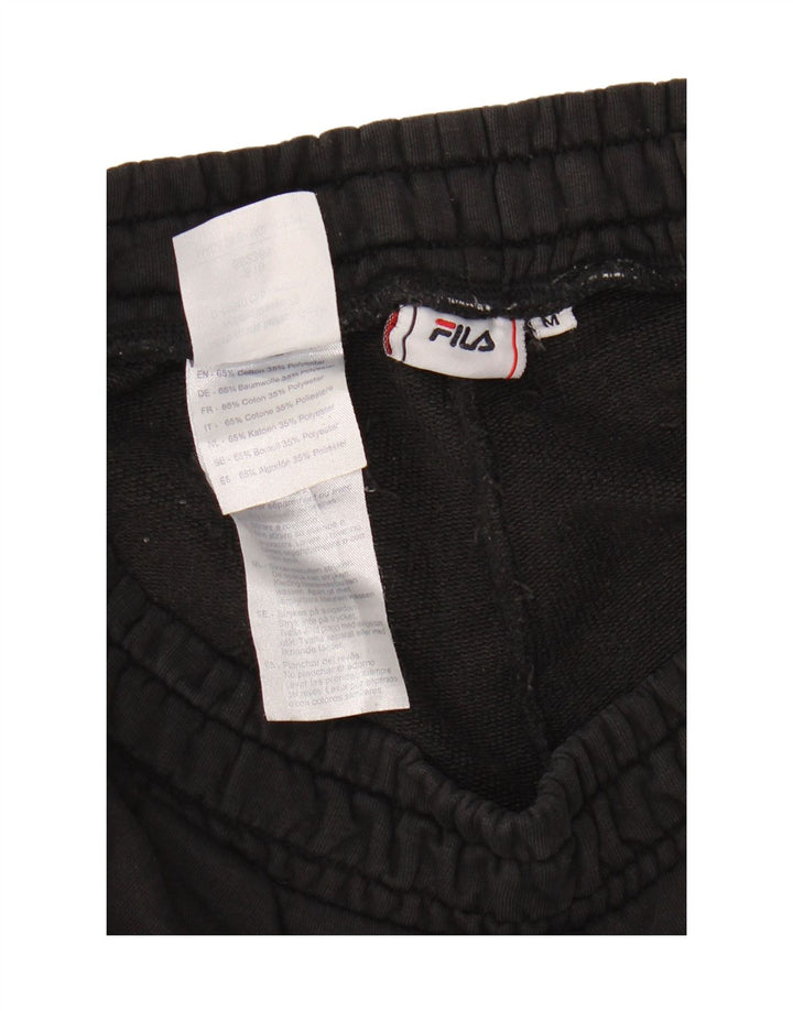 Fila Mens Graphic Tracksuit Trousers Joggers Medium Black Cotton