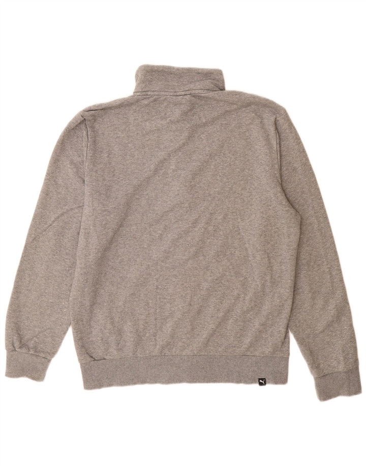 Jaqueta masculina Puma Graphic Tracksuit Top cinza médio algodão manchado
