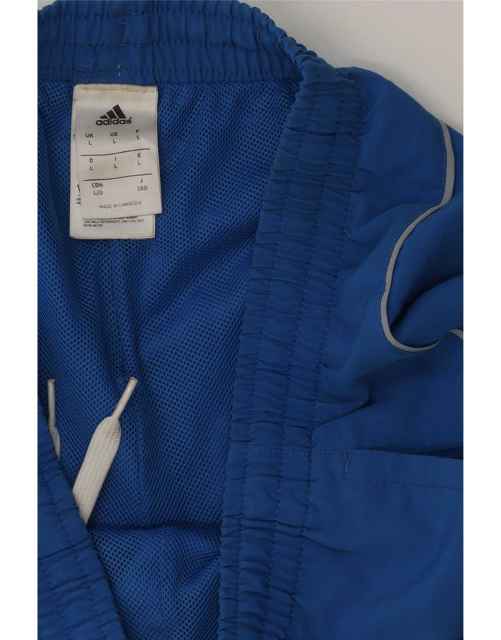 Shorts esportivos gráficos masculinos Adidas grande poliéster azul