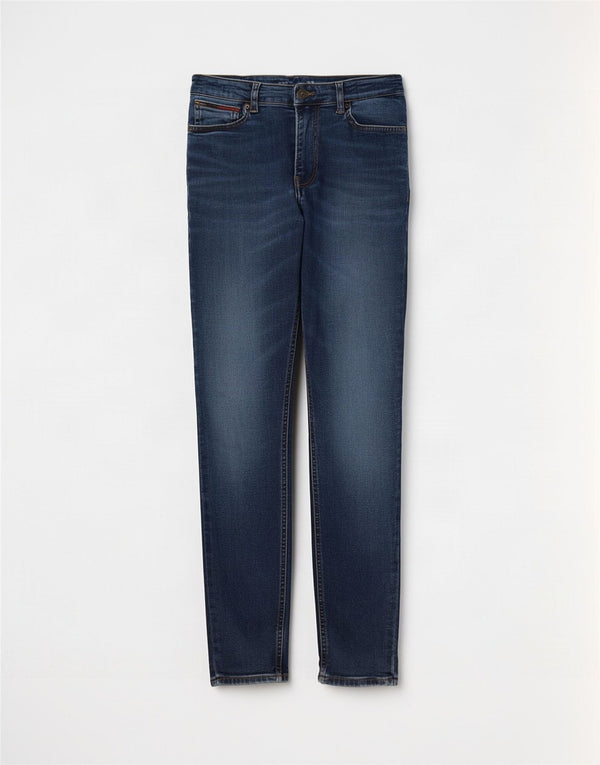 Tommy Hilfiger Masculino Simon Skinny Jeans W30 L32 Azul Marinho Algodão