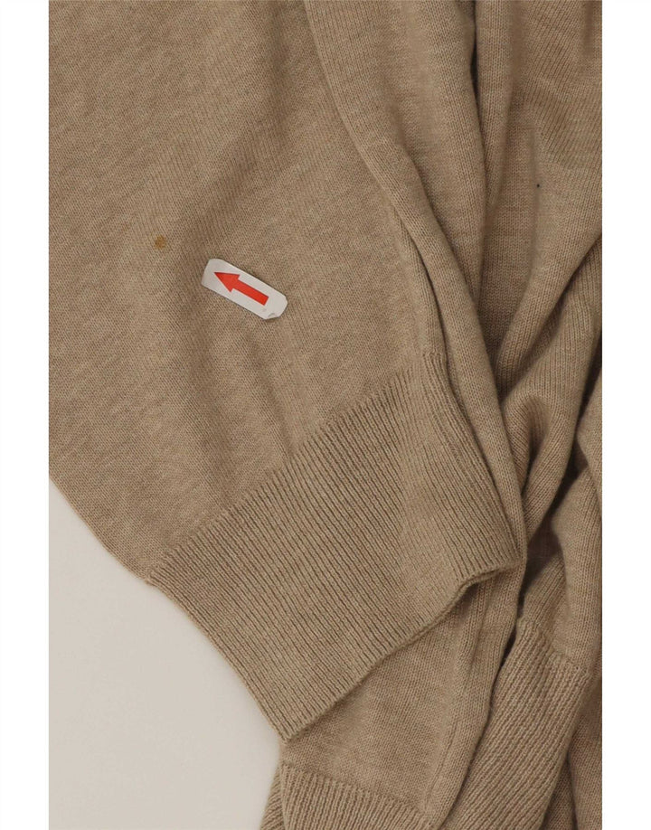 Suéter masculino Marks & Spencer com gola redonda XL algodão bege