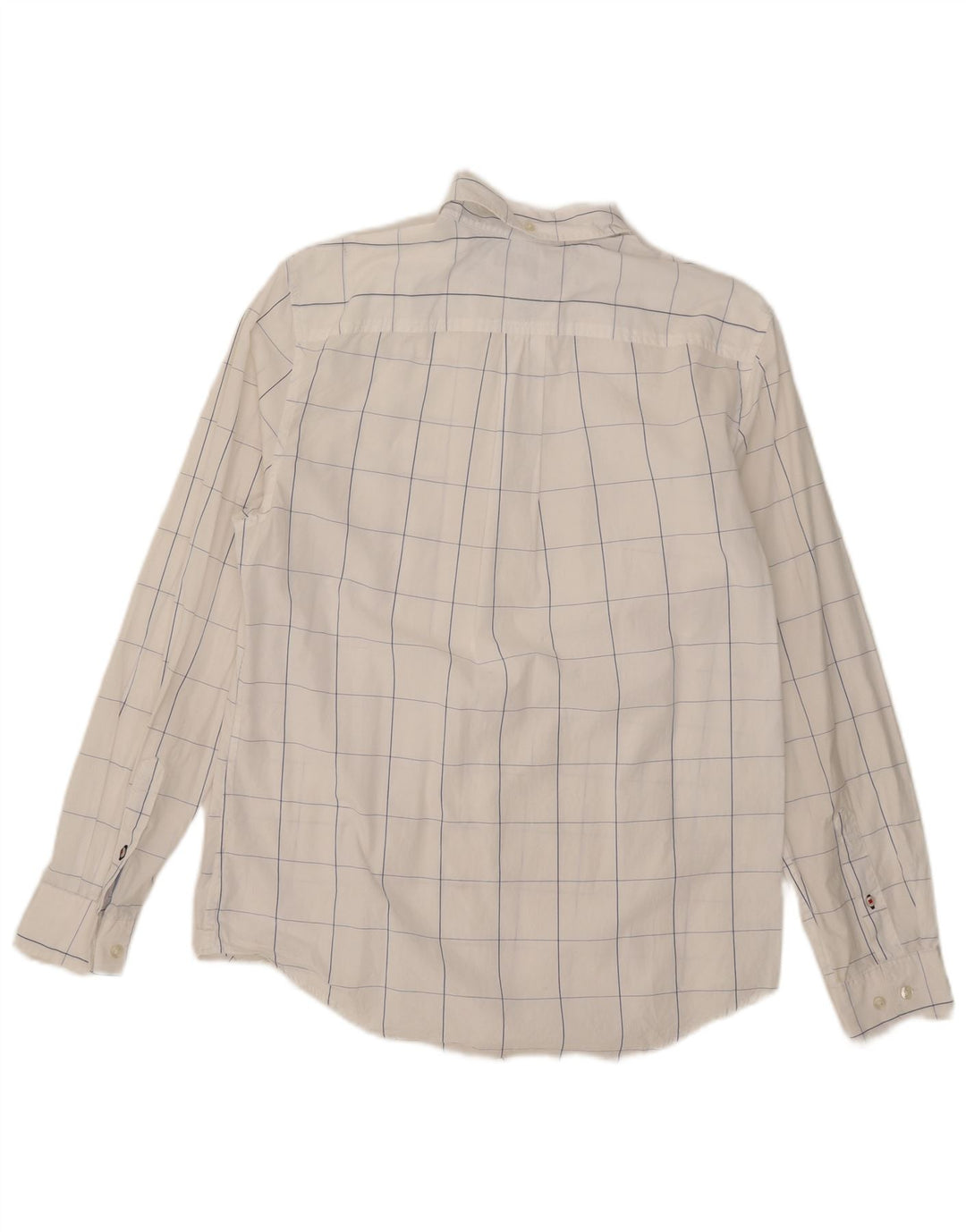 Camisa masculina Tommy Hilfiger média branca xadrez algodão
