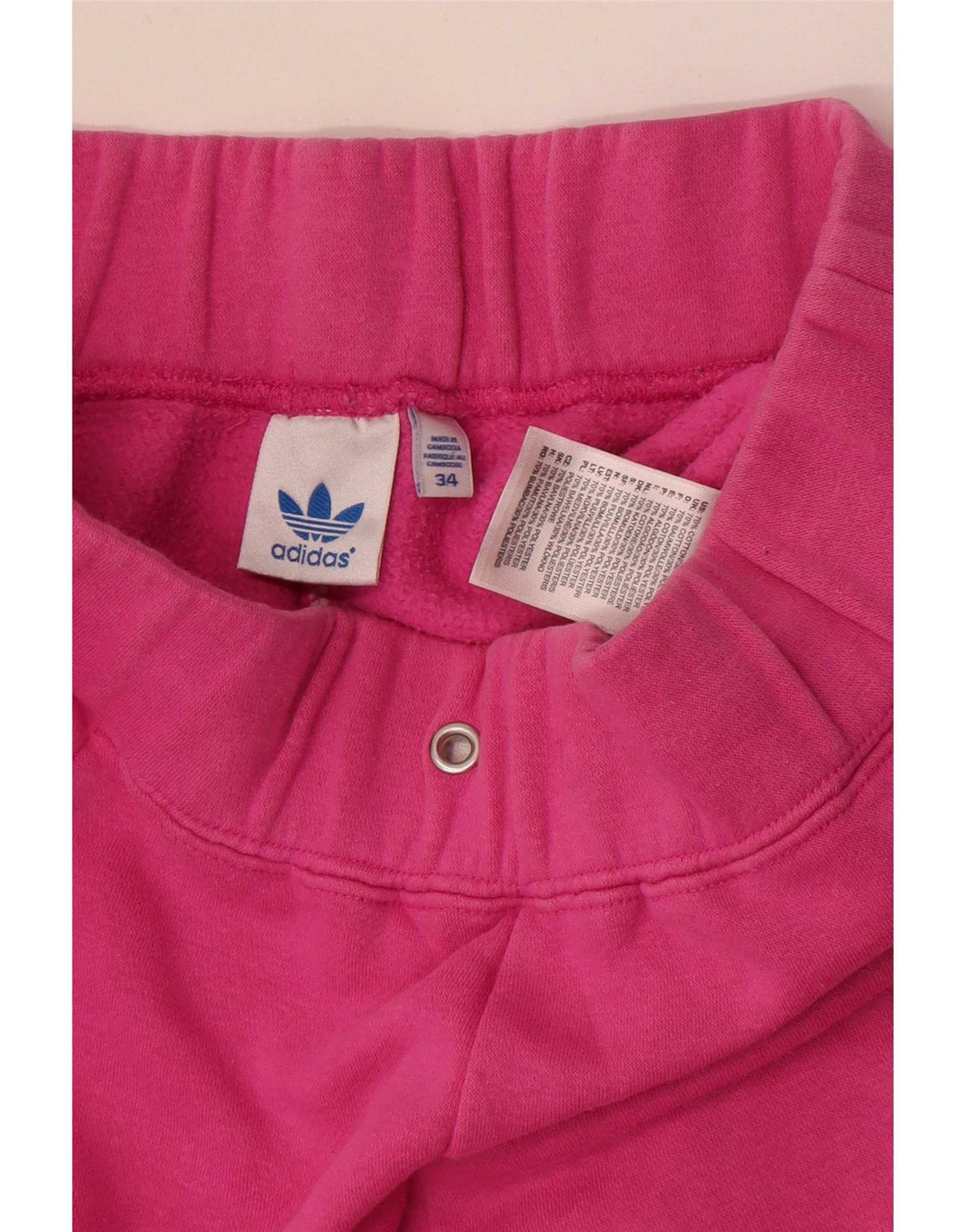 Calça de treino feminina Adidas EU 34 pequeno algodão rosa