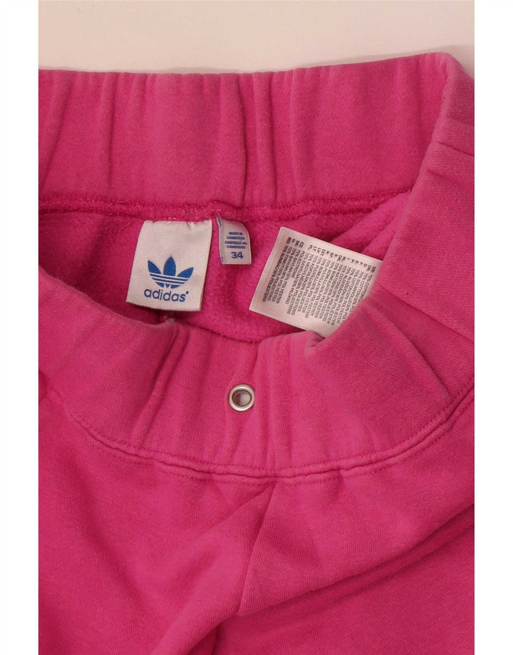 Calça de treino feminina Adidas EU 34 pequeno algodão rosa