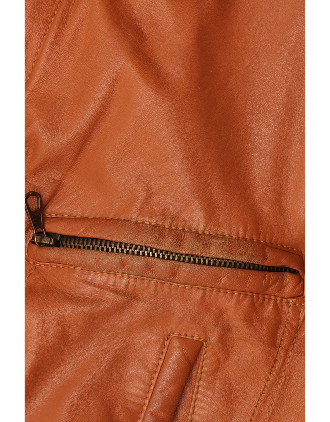 Jaqueta de couro masculina vintage UK 40 grande marrom