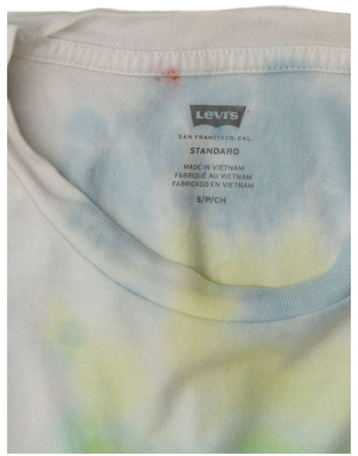 Camiseta masculina padrão Levi's com estampa gráfica pequena, algodão tie-dye multicolorido